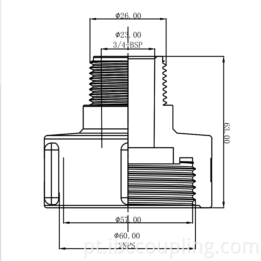 ibc 3/4" NPS MALE